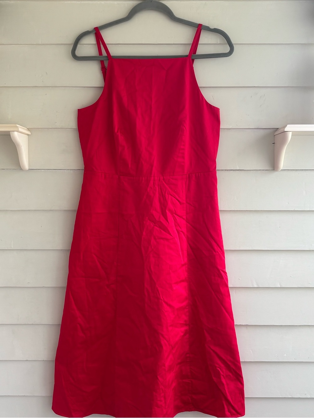 Ann Taylor Factory Red Adjustable Strap Midi Dress Size 8 NWT